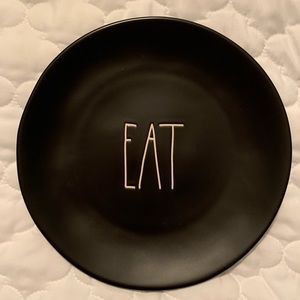 Rae Dunn black “Eat” plates
